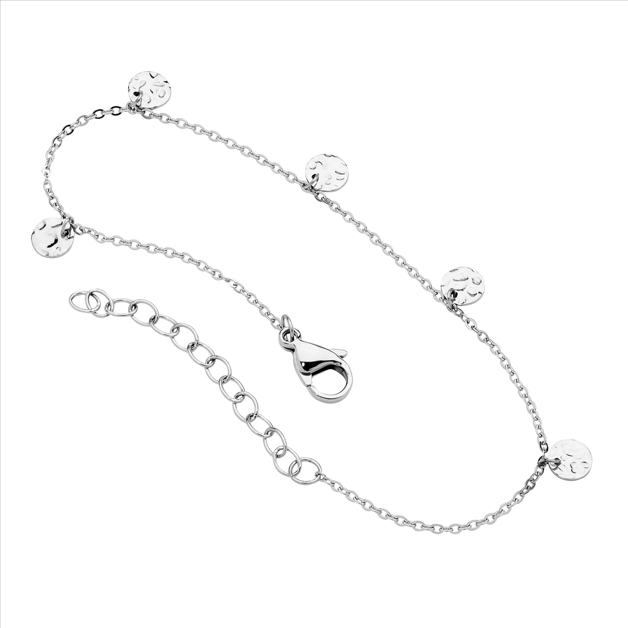 Stainless Steel Disk Feature Bracelet