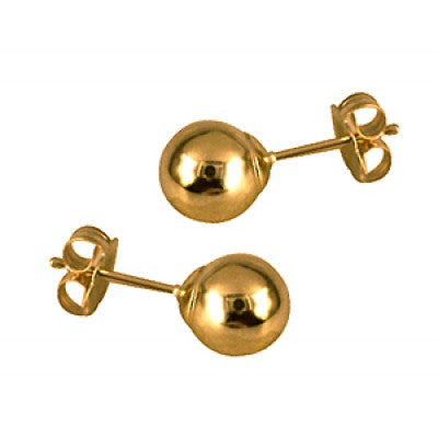 Sterling silver 6mm heavy ball studs