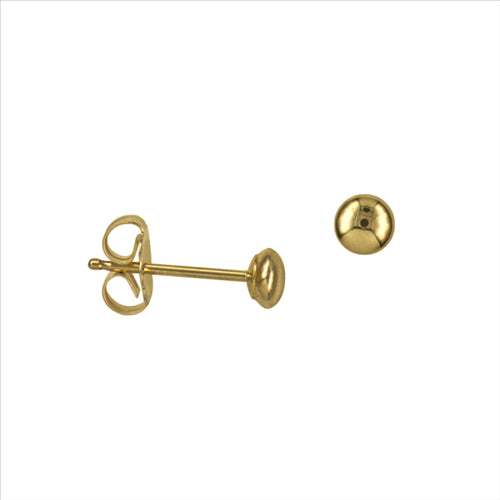 Sterling Silver 3mm Flattened Ball Studs