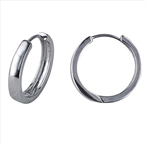 Sterling silver 18mm plain huggie