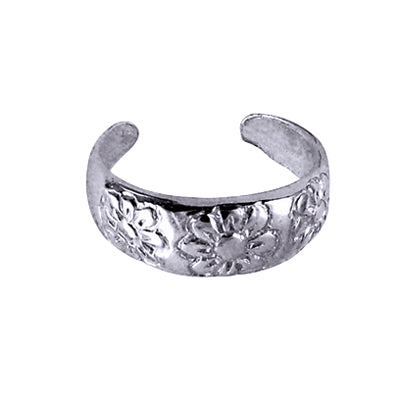 Sterling silver Flower Toe ring