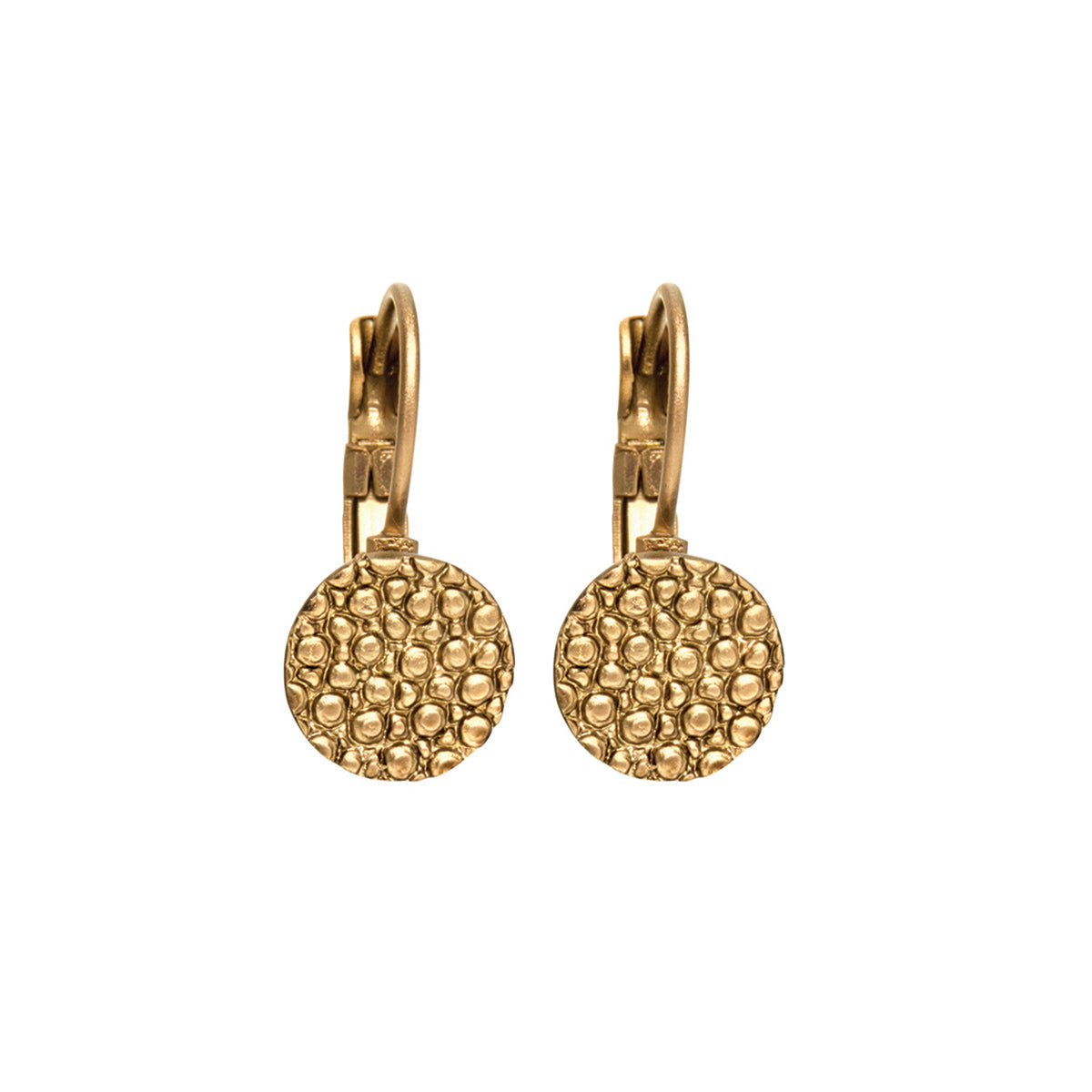 Dansk - Trixie gold colour ion plated earrings with surgical steel posts