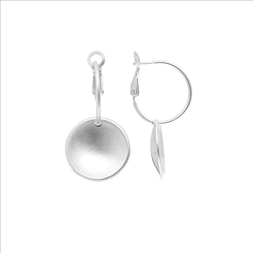 Dansk - Vanessa pendant silver colour ion platinum earrings with surgical steel,3.5cm
