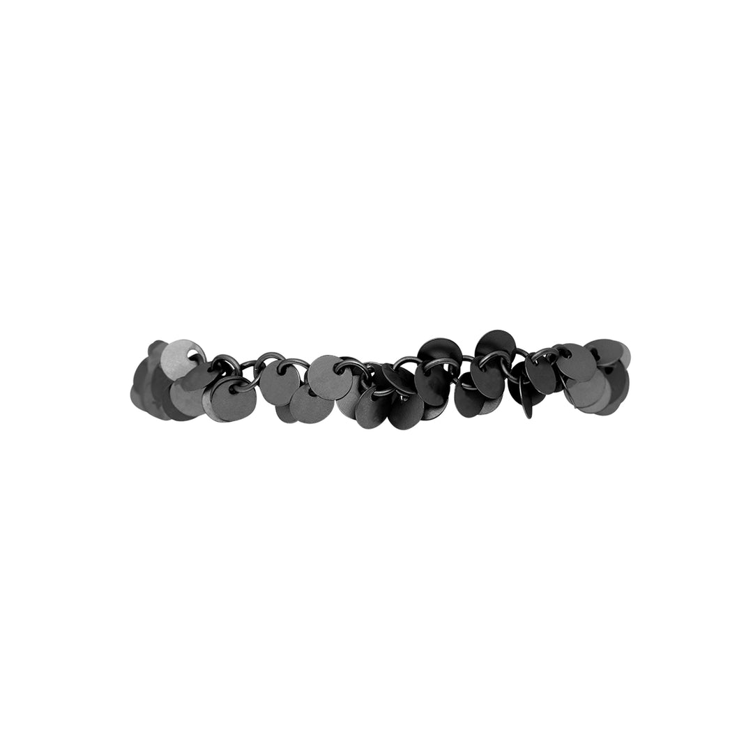 Bracelet - Dansk - Yasmin Hematite colour ion platinum bracelet,18cm plus ext.