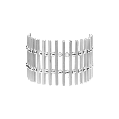 Dansk - Tamara bar stretch silver colour ion plated bracelet