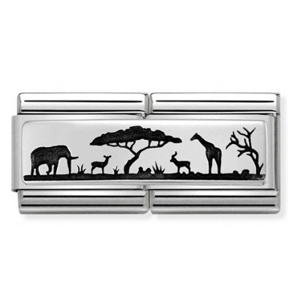 Nomination - Classic DOUBLE SPECIAL st/steel and silver 925 CUSTOM (African Savannah)