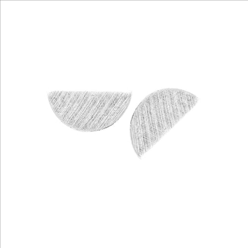 Dansk, Tara half circle earrings, silver colour ion platinum with surgical steel, 1cm