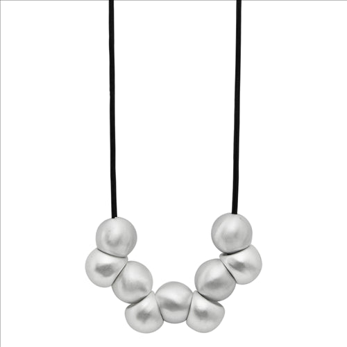 Dansk, burst silver colour ion plated necklace 40cm