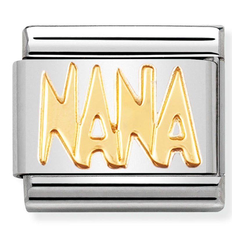 Nomination - classic writings stainless steel & 18ct gold (nana)