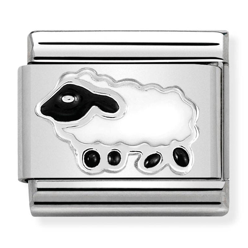 Nomination - classic symbols st/steel, sterling silver & enamel (sheep)