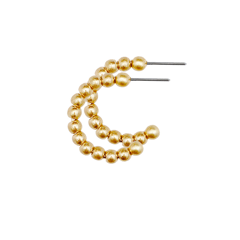 Dansk - Tabitha small hoop earrings, gold colour ion platinum with surgical steel 2.5 cm