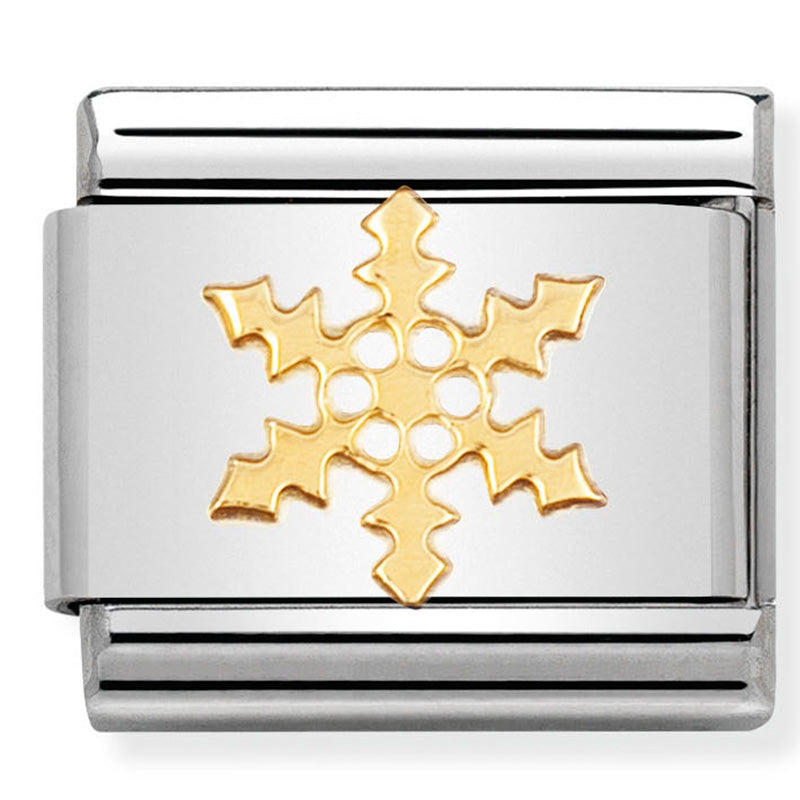Nomination - classic daily life stainless steel & 18ct gold (snowflake)