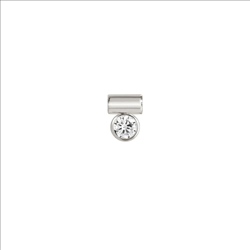 Nomination - Seimia cubic zirconia stone in 925 silver silver white