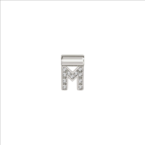 Nomination - Seimia letters in 925 silver & cubic zirconia (letter m)