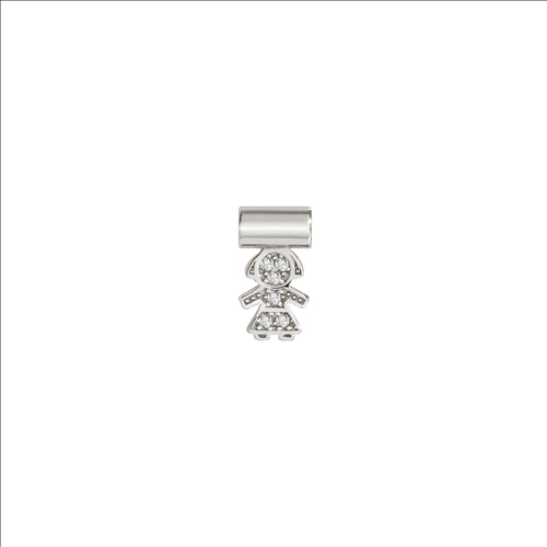 Nomination - Seimia symbols in 925 silver & cubic zirconia (baby girl)