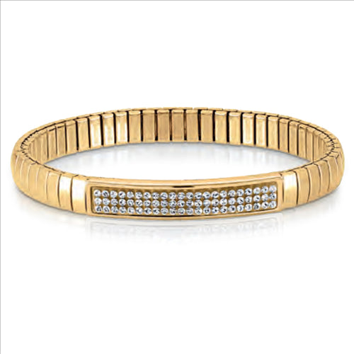 Nomination - Bracelet stainless steel gold pvd plated & white swarovski crystals
