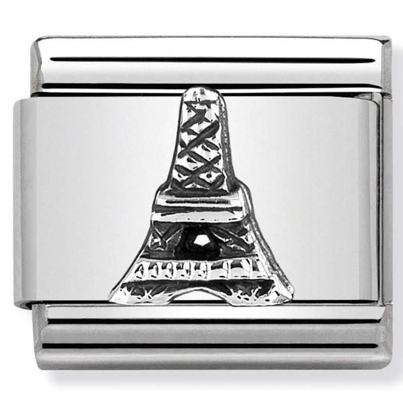 Nomination - classic monuments relief stainless steel & 925 silver (eiffel tower)