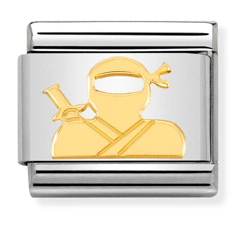 Nominaiton - classic symbols stainless steel & 18ct gold (ninja)