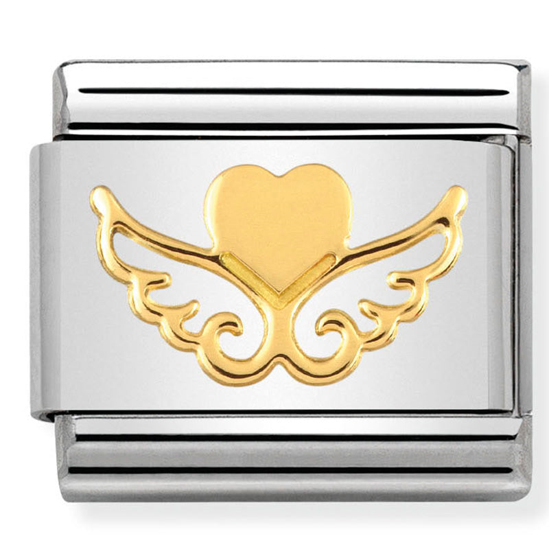 Nominaiton - Classic LOVE st/steel & 18ct gold (Heart with wings)