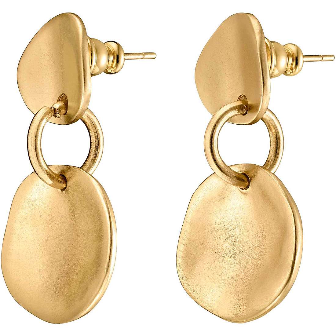 SCALES EARRINGS, Metal earrings plated in 18k gold